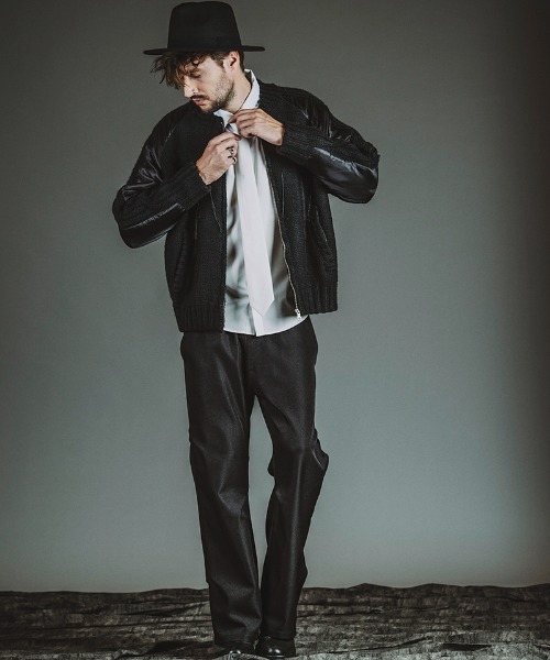 NO ID.（ノーアイディ）の「mp14456-ﾜｲﾄﾞﾚｯｸﾞﾀｯｸﾄﾗｳｻﾞｰｽﾞ パンツ(857006-382P)（その他パンツ・メンズ・ミックスグレー/ブラック/ブラック系その他・2/1）」の7枚目の写真
