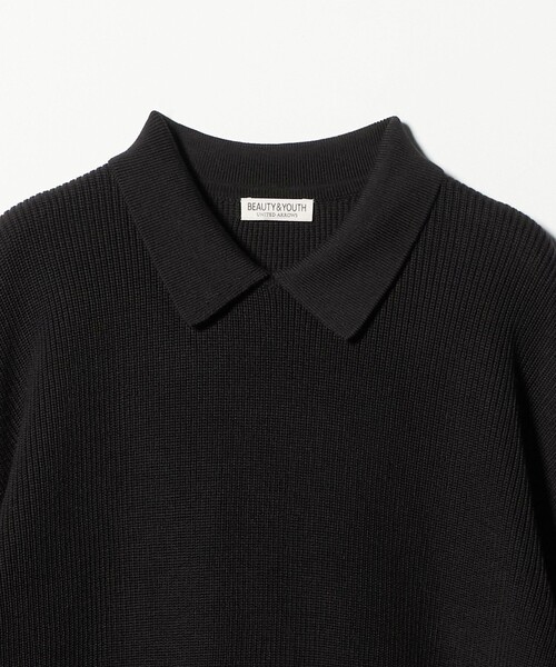 BEAUTY&YOUTH UNITED ARROWS（ビューティーアンドユースユナイテッドアローズ）の「ファイン アゼ カラー ニット ウォッシャブル（ニット/セーター・メンズ・ブラック/コバルトブルー・L/M/S/XL）」の6枚目の写真