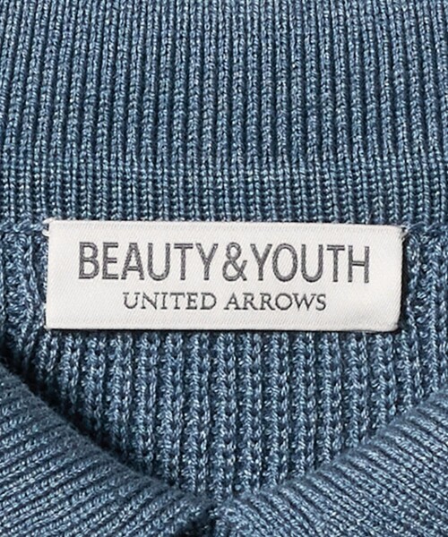 BEAUTY&YOUTH UNITED ARROWS（ビューティーアンドユースユナイテッドアローズ）の「ファイン アゼ カラー ニット ウォッシャブル（ニット/セーター・メンズ・ブラック/コバルトブルー・L/M/S/XL）」の8枚目の写真