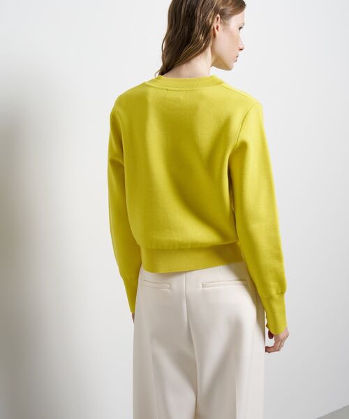 LANVIN en Bleu（ランバンオンブルー）の「ダブルフェイスVネックニット（ニット/セーター・レディース・イエロー/ブラック/オフホワイト・38）」の9枚目の写真