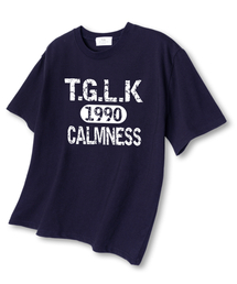 クラックTGLK オーバーサイズ 半袖Tシャツ ネイビー