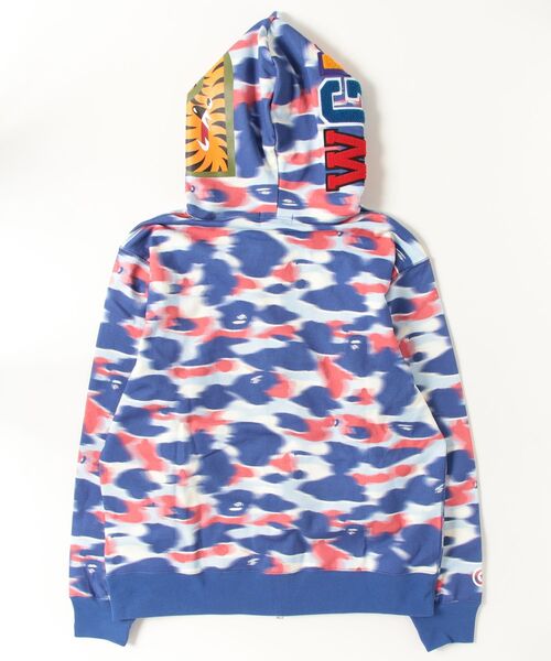 A BATHING APE（アベイシングエイプ）の「SCREEN CAMO SHARK FULL ZIP HOODIE（パーカー・メンズ・ブラック/ブルー・MEDIUM/LARGE/SMALL/X-LARGE/XX-LARGE）」の7枚目の写真