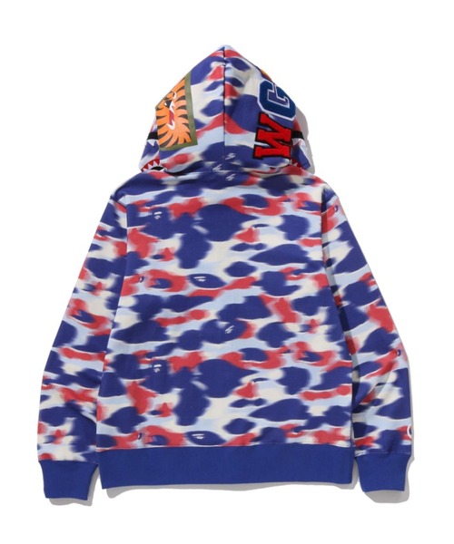 A BATHING APE（アベイシングエイプ）の「SCREEN CAMO SHARK FULL ZIP HOODIE（パーカー・メンズ・ブラック/ブルー・MEDIUM/LARGE/SMALL/X-LARGE/XX-LARGE）」の6枚目の写真
