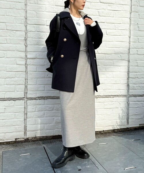 fredy emue（フレディエミュ）の「フーディージャンスカ（ワンピース・レディース・チャコールグレー/グレー・36/38）」の5枚目の写真