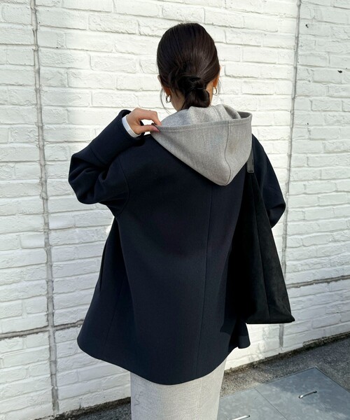 fredy emue（フレディエミュ）の「フーディージャンスカ（ワンピース・レディース・チャコールグレー/グレー・36/38）」の7枚目の写真