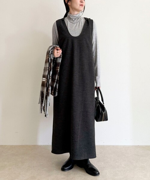 fredy emue（フレディエミュ）の「フーディージャンスカ（ワンピース・レディース・チャコールグレー/グレー・36/38）」の15枚目の写真