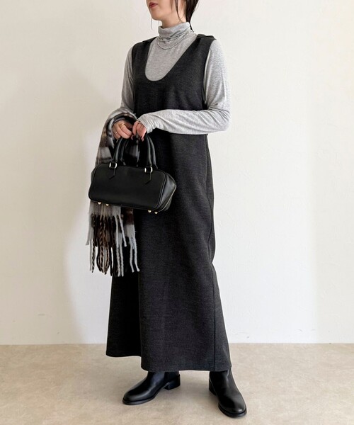 fredy emue（フレディエミュ）の「フーディージャンスカ（ワンピース・レディース・チャコールグレー/グレー・36/38）」の16枚目の写真