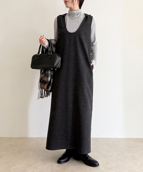 fredy emue（フレディエミュ）の「フーディージャンスカ（ワンピース・レディース・チャコールグレー/グレー・36/38）」の19枚目の写真