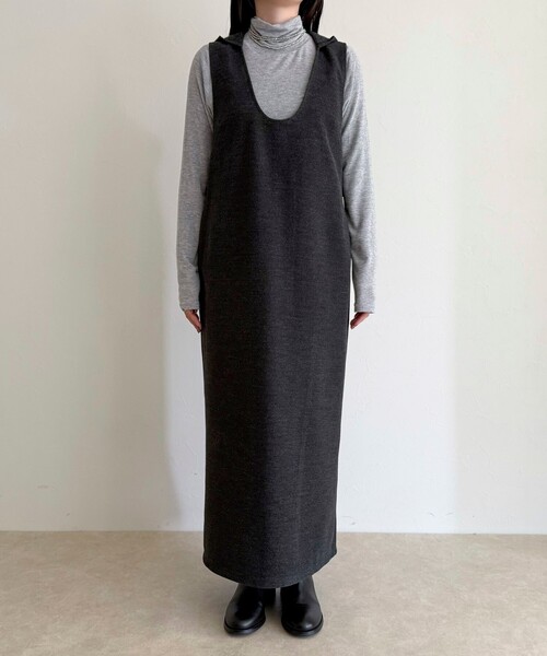 fredy emue（フレディエミュ）の「フーディージャンスカ（ワンピース・レディース・チャコールグレー/グレー・36/38）」の22枚目の写真