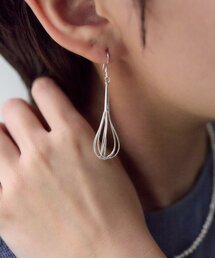 《スターリングシルバー使用》リキッドシルバー5連フープピアス