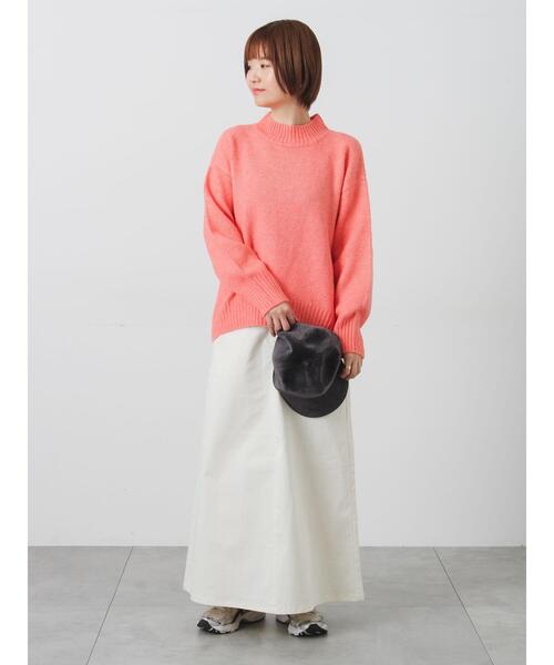 Lugnoncure(ルノンキュール)の「ウール混ふわふわハイネックニット(ニット/セーター・レディース・チャコールグレー/ピンク/ミント/パープル/ベージュ・F)」の6枚目の写真