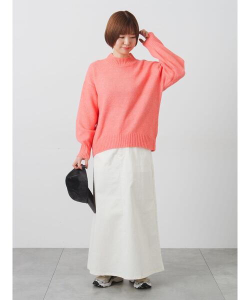 Lugnoncure(ルノンキュール)の「ウール混ふわふわハイネックニット(ニット/セーター・レディース・チャコールグレー/ピンク/ミント/パープル/ベージュ・F)」の7枚目の写真