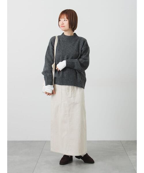 Lugnoncure(ルノンキュール)の「ウール混ふわふわハイネックニット(ニット/セーター・レディース・チャコールグレー/ピンク/ミント/パープル/ベージュ・F)」の9枚目の写真