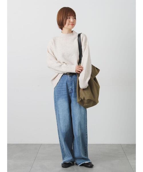 Lugnoncure(ルノンキュール)の「ウール混ふわふわハイネックニット(ニット/セーター・レディース・チャコールグレー/ピンク/ミント/パープル/ベージュ・F)」の12枚目の写真