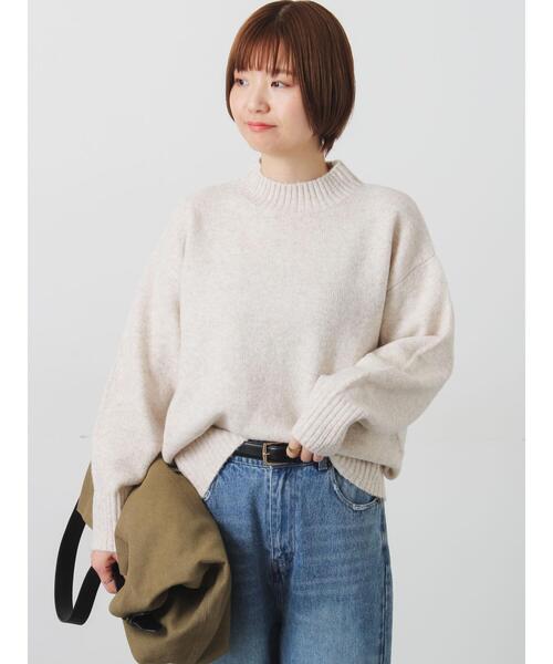 Lugnoncure(ルノンキュール)の「ウール混ふわふわハイネックニット(ニット/セーター・レディース・チャコールグレー/ピンク/ミント/パープル/ベージュ・F)」の14枚目の写真