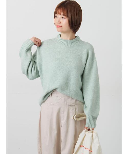 Lugnoncure(ルノンキュール)の「ウール混ふわふわハイネックニット(ニット/セーター・レディース・チャコールグレー/ピンク/ミント/パープル/ベージュ・F)」の17枚目の写真