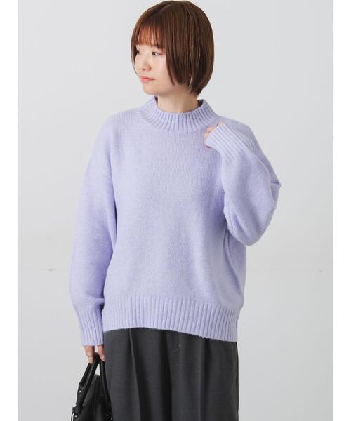 Lugnoncure(ルノンキュール)の「ウール混ふわふわハイネックニット(ニット/セーター・レディース・チャコールグレー/ピンク/ミント/パープル/ベージュ・F)」の20枚目の写真