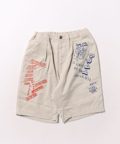 GROOVY COLORS（グルービーカラーズ）の「Twill Graffiti City Shorts（その他パンツ・キッズ・ベージュ・135/145）」の2枚目の写真