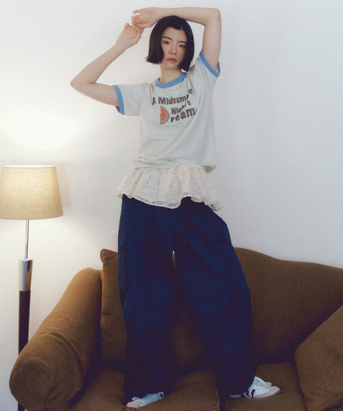 REORG(リオルグ)の「ASP CARGO STRING PANTS NAVY(スウェットパンツ・レディース・その他・SMALL/MEDIUM)」の3枚目の写真