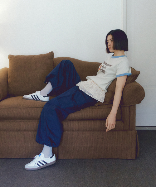 REORG(リオルグ)の「ASP CARGO STRING PANTS NAVY(スウェットパンツ・レディース・その他・SMALL/MEDIUM)」の4枚目の写真