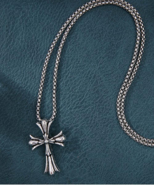 NO WAY（ノーウェイ）の「/Bz/ダブルクロスモチーフロングネックレス ユニセックス(MA/EK501)（ネックレス・レディース・シルバー・FREE）」の3枚目の写真