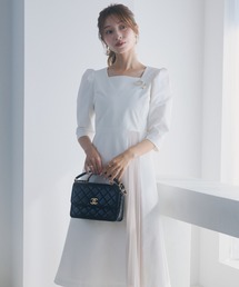 Maglie le cassetto（マーリエ ル カセット）の「【M Maglie le cassetto×吉田理紗コラボ】ハレ映えプリーツワンピース（ドレス）」