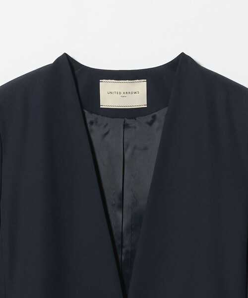 UNITED ARROWS（ユナイテッドアローズ）の「ケープ ノーカラージャケット（ノーカラージャケット・レディース・ネイビー/ブラック・36/38）」の12枚目の写真