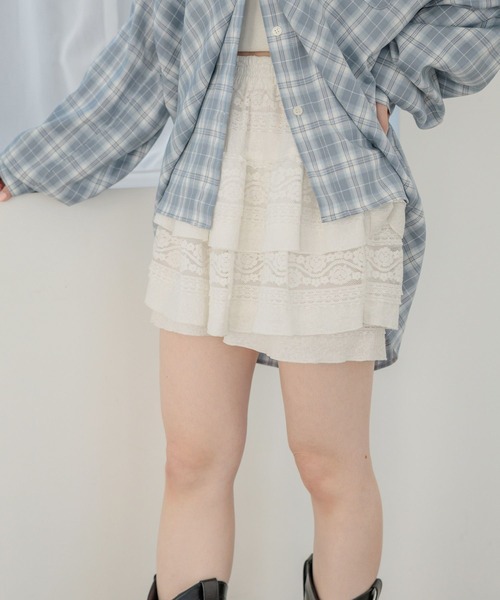Heather(ヘザー)の「レースフリルショートパンツ 645563(その他パンツ・レディース・アイボリー・FREE)」の1枚目の写真