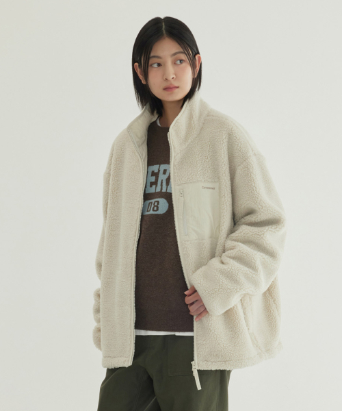 COVERNAT(カバーナット)の「シェルパジャケット オートミール(その他アウター・レディース・その他・S/M/L/XL/XS/XXL)」の1枚目の写真