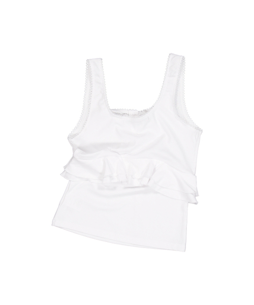 SETUP-EXE(セットアップイーエックスイー)の「LACE FRILL SLEEVELESS / OFF WHITE(Tシャツ/カットソー・レディース・その他・ONE SIZE)」の3枚目の写真