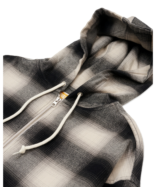 HELLO SUNRISE（ハローサンライズ）の「HS Check Hooded JKT_Black（パーカー・レディース・ブラック・SMALL/MEDIUM/LARGE）」の2枚目の写真