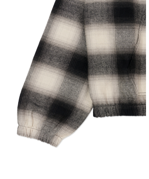 HELLO SUNRISE（ハローサンライズ）の「HS Check Hooded JKT_Black（パーカー・レディース・ブラック・SMALL/MEDIUM/LARGE）」の3枚目の写真