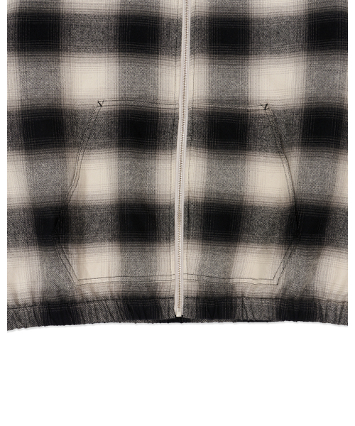 HELLO SUNRISE（ハローサンライズ）の「HS Check Hooded JKT_Black（パーカー・レディース・ブラック・SMALL/MEDIUM/LARGE）」の6枚目の写真