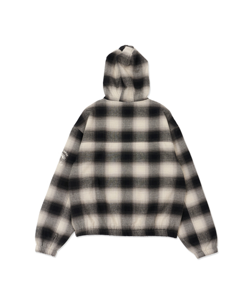 HELLO SUNRISE（ハローサンライズ）の「HS Check Hooded JKT_Black（パーカー・レディース・ブラック・SMALL/MEDIUM/LARGE）」の9枚目の写真