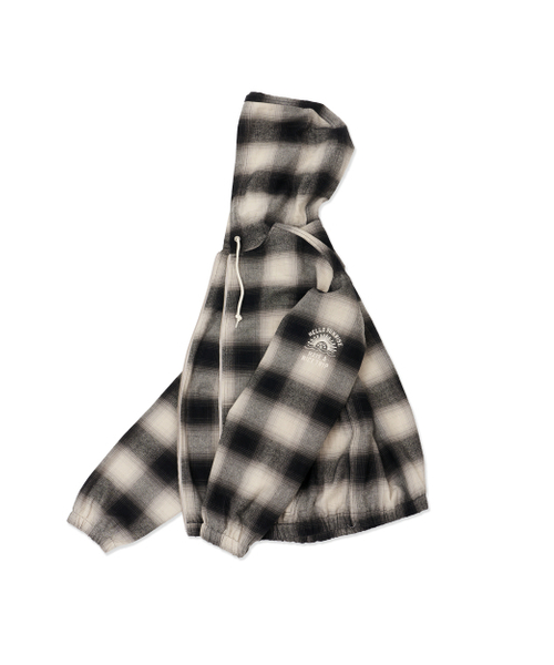 HELLO SUNRISE（ハローサンライズ）の「HS Check Hooded JKT_Black（パーカー・レディース・ブラック・SMALL/MEDIUM/LARGE）」の10枚目の写真