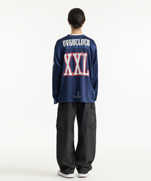 CREAM SODA LAB（クリームソーダラボ）の「オーバークロック2XLラグビーシャツロングスリーブネイビー（Tシャツ/カットソー・メンズ・その他・L/XL）」の3枚目の写真