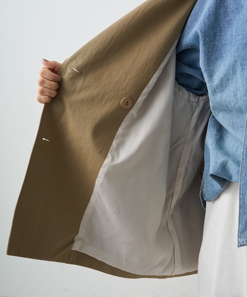 PUAL CE CIN（ピュアルセシン）の「リラックスミドル丈トレンチコート（トレンチコート・レディース・ベージュ/キャメル・FREE）」の19枚目の写真