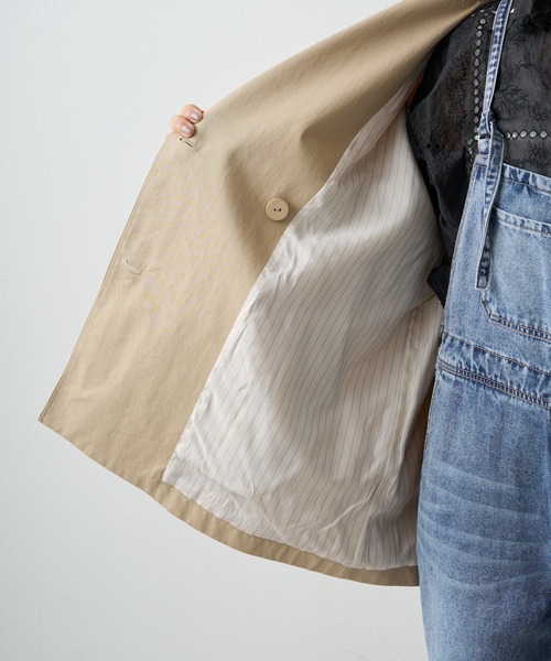 PUAL CE CIN（ピュアルセシン）の「リラックスミドル丈トレンチコート（トレンチコート・レディース・ベージュ/キャメル・FREE）」の18枚目の写真