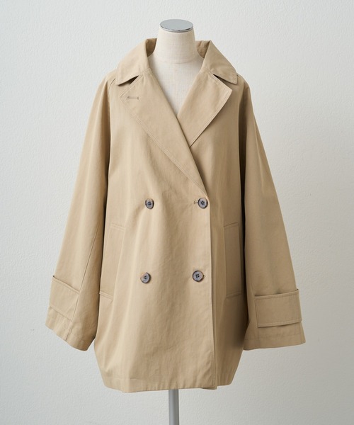PUAL CE CIN（ピュアルセシン）の「リラックスミドル丈トレンチコート（トレンチコート・レディース・ベージュ/キャメル・FREE）」の15枚目の写真