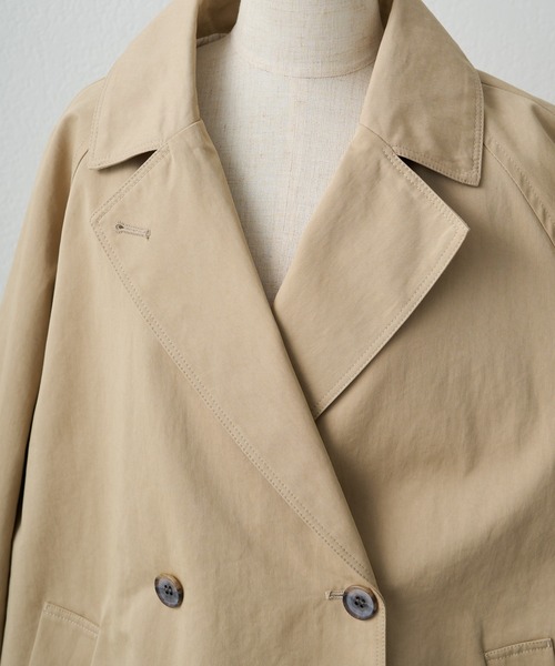 PUAL CE CIN（ピュアルセシン）の「リラックスミドル丈トレンチコート（トレンチコート・レディース・ベージュ/キャメル・FREE）」の20枚目の写真