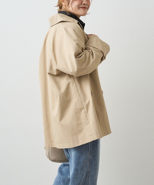PUAL CE CIN（ピュアルセシン）の「リラックスミドル丈トレンチコート（トレンチコート・レディース・ベージュ/キャメル・FREE）」の4枚目の写真
