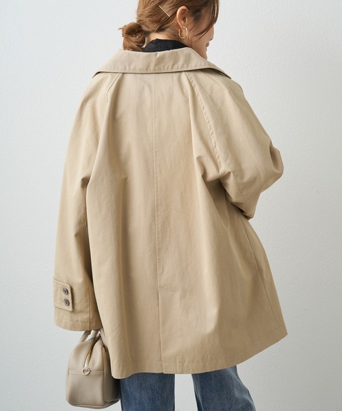 PUAL CE CIN（ピュアルセシン）の「リラックスミドル丈トレンチコート（トレンチコート・レディース・ベージュ/キャメル・FREE）」の5枚目の写真
