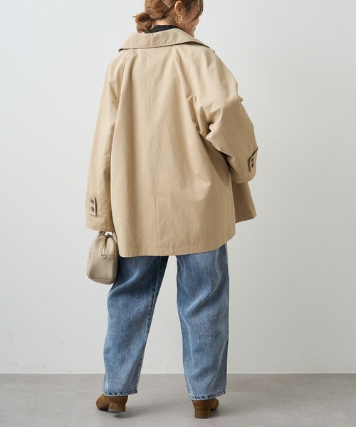 PUAL CE CIN（ピュアルセシン）の「リラックスミドル丈トレンチコート（トレンチコート・レディース・ベージュ/キャメル・FREE）」の8枚目の写真