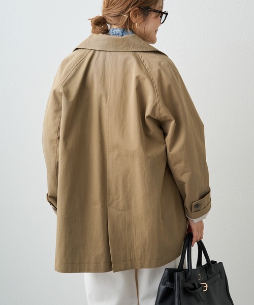 PUAL CE CIN（ピュアルセシン）の「リラックスミドル丈トレンチコート（トレンチコート・レディース・ベージュ/キャメル・FREE）」の10枚目の写真