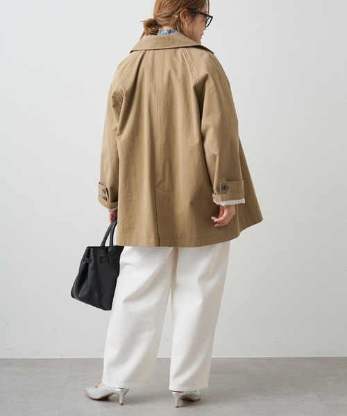 PUAL CE CIN（ピュアルセシン）の「リラックスミドル丈トレンチコート（トレンチコート・レディース・ベージュ/キャメル・FREE）」の14枚目の写真