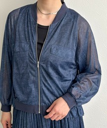 シアーデニムブルゾン