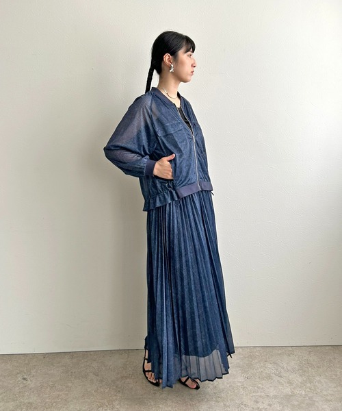 LHELBIE(レルビエ)の「シアーデニムブルゾン(ブルゾン・レディース・インディゴブルー/ライトブルー/ブラック・M)」の20枚目の写真