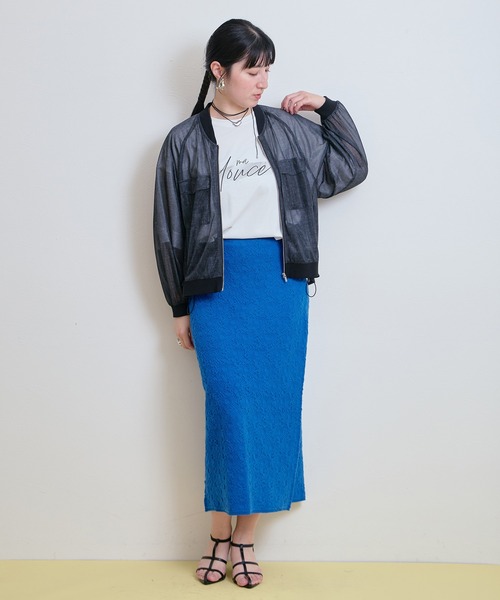 LHELBIE(レルビエ)の「シアーデニムブルゾン(ブルゾン・レディース・インディゴブルー/ライトブルー/ブラック・M)」の16枚目の写真