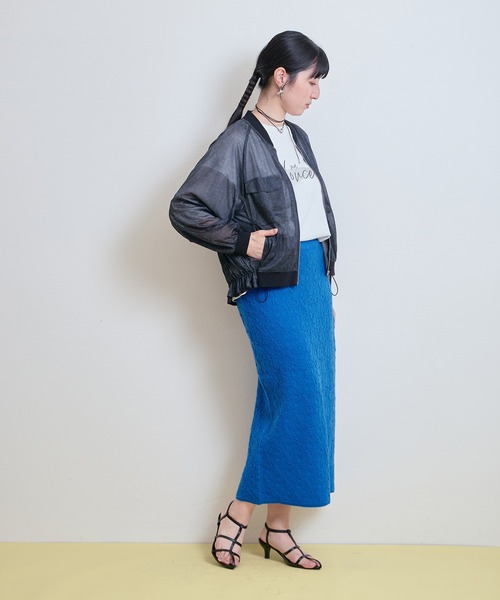 LHELBIE(レルビエ)の「シアーデニムブルゾン(ブルゾン・レディース・インディゴブルー/ライトブルー/ブラック・M)」の17枚目の写真