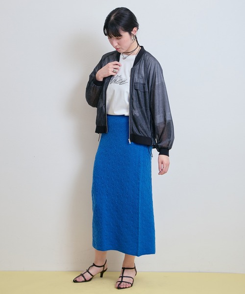 LHELBIE(レルビエ)の「シアーデニムブルゾン(ブルゾン・レディース・インディゴブルー/ライトブルー/ブラック・M)」の18枚目の写真